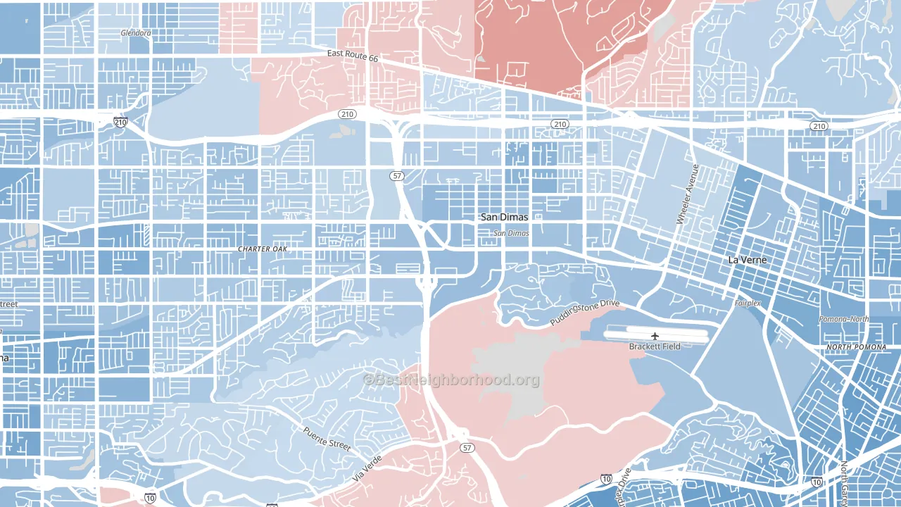 91773, CA block-group political-lean map