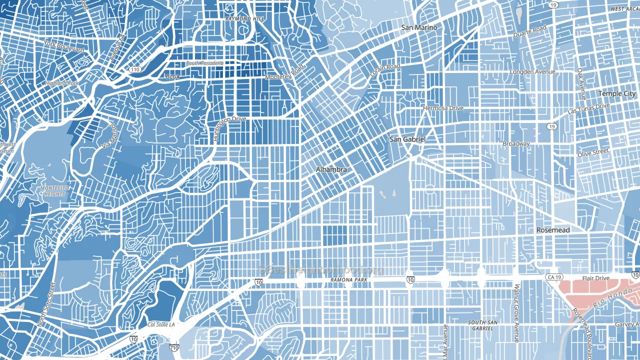 91801, CA block-group political-lean map
