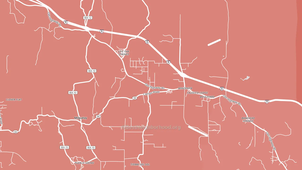 91905, CA block-group political-lean map