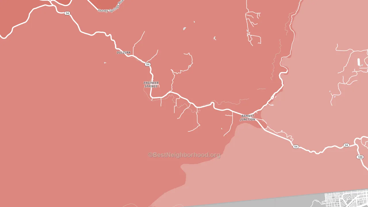 91917, CA block-group political-lean map