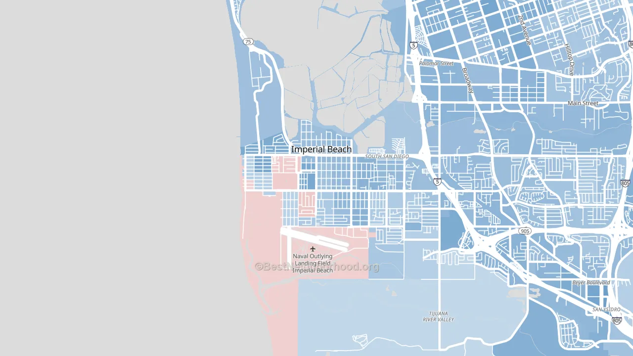 91932, CA block-group political-lean map