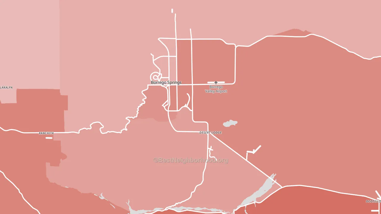 92004, CA block-group political-lean map