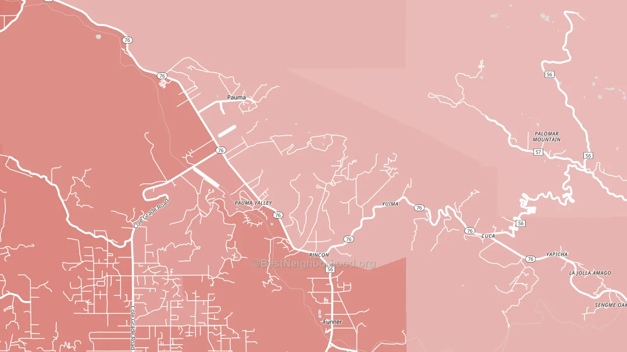 92061, CA block-group political-lean map