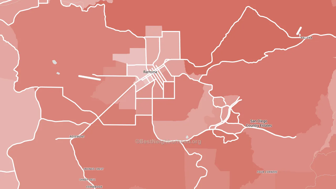 92065, CA block-group political-lean map