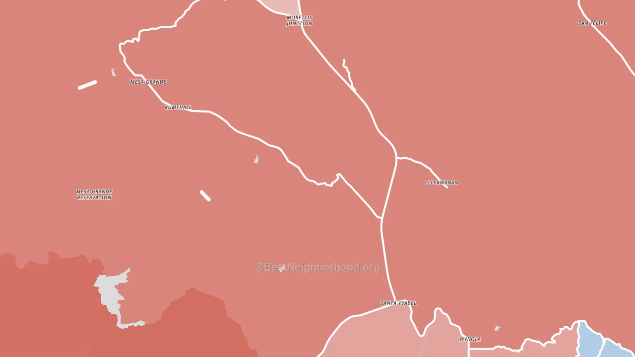 92070, CA block-group political-lean map