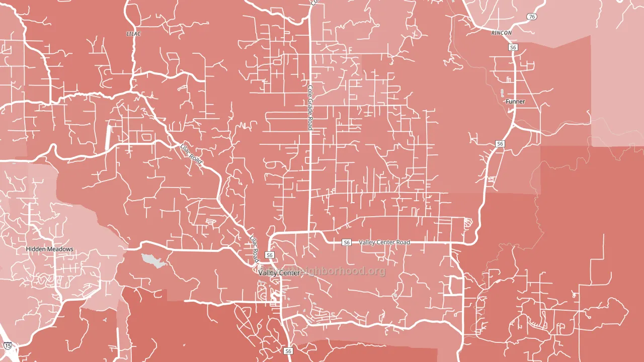 92082, CA block-group political-lean map