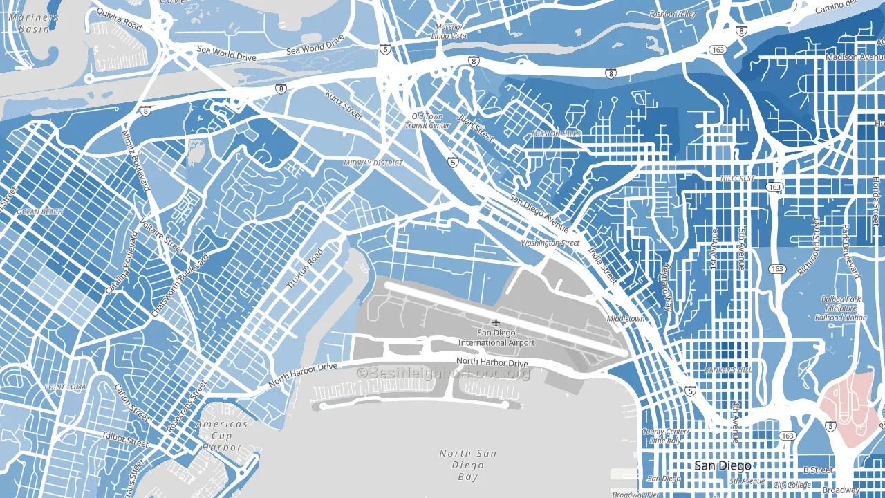 92140, CA block-group political-lean map