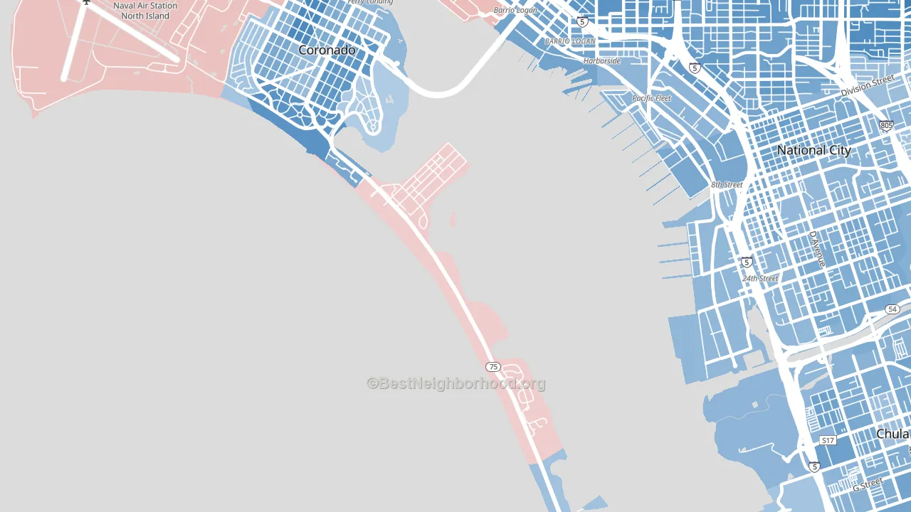 92155, CA block-group political-lean map