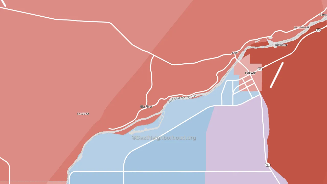92242, CA block-group political-lean map