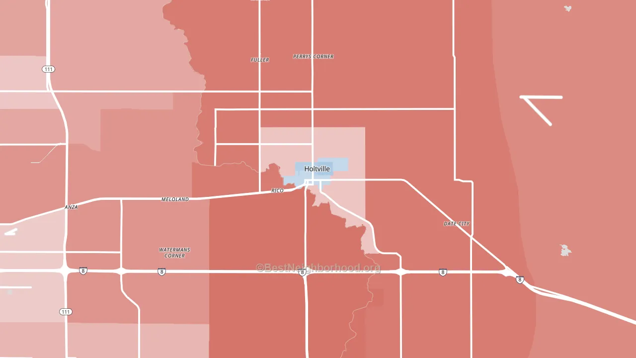 92250, CA block-group political-lean map