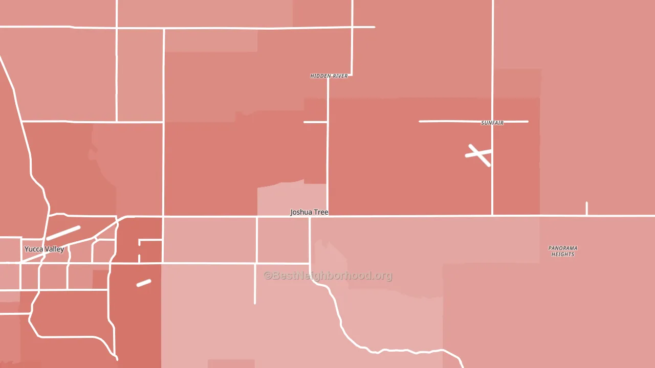 92252, CA block-group political-lean map