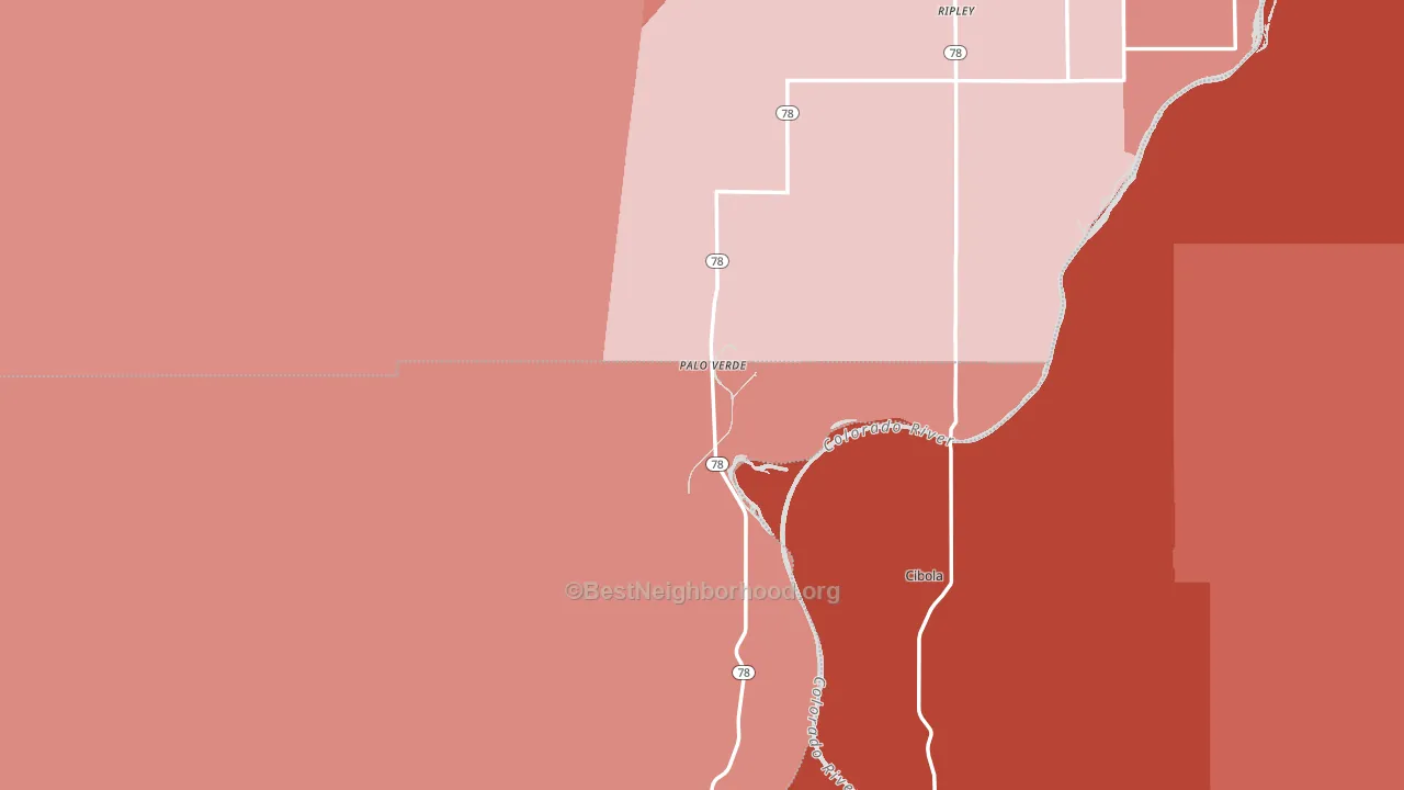 92266, CA block-group political-lean map