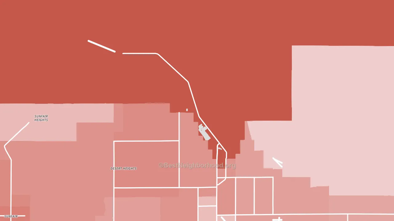 92278, CA block-group political-lean map