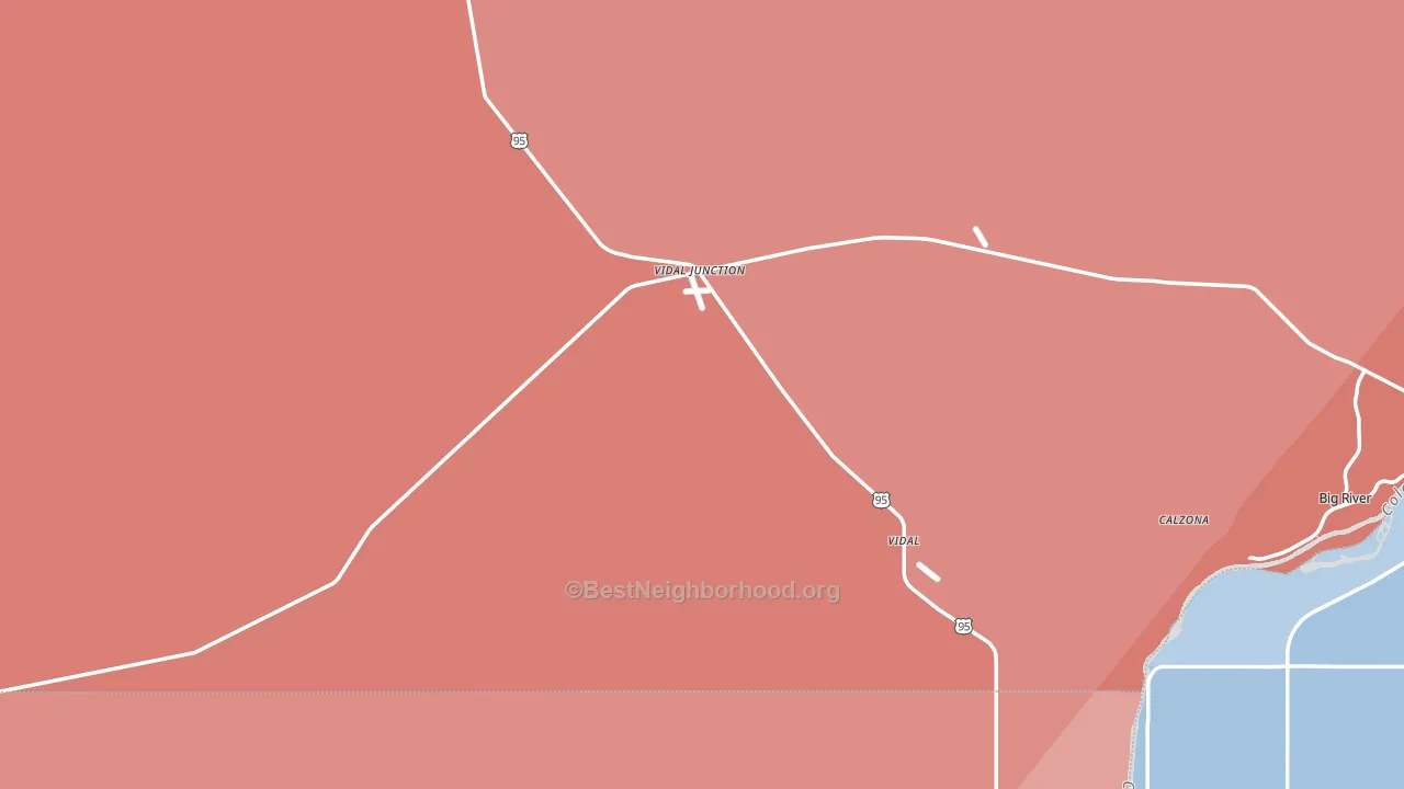 92280, CA block-group political-lean map