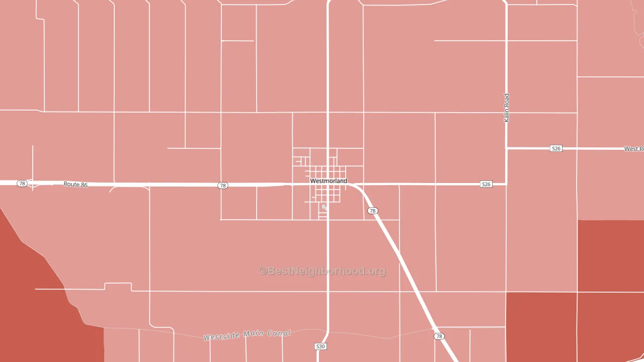 92281, CA block-group political-lean map