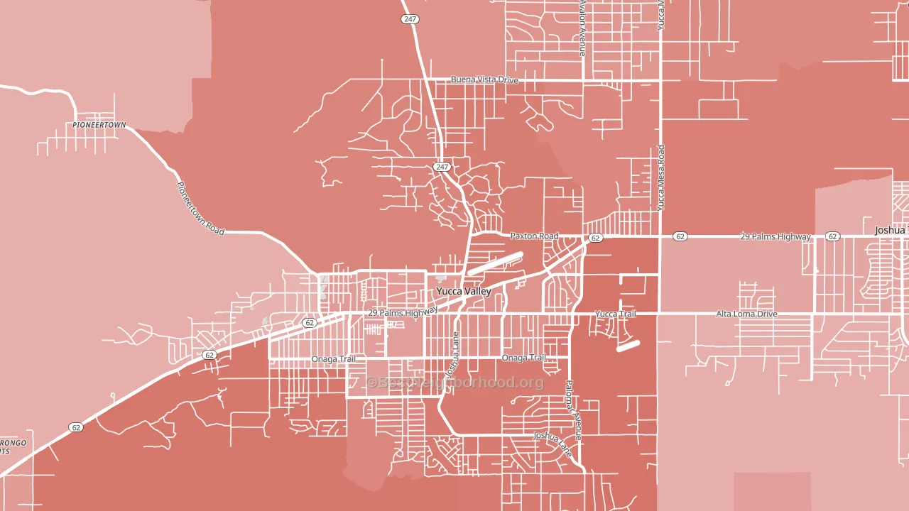 92284, CA block-group political-lean map