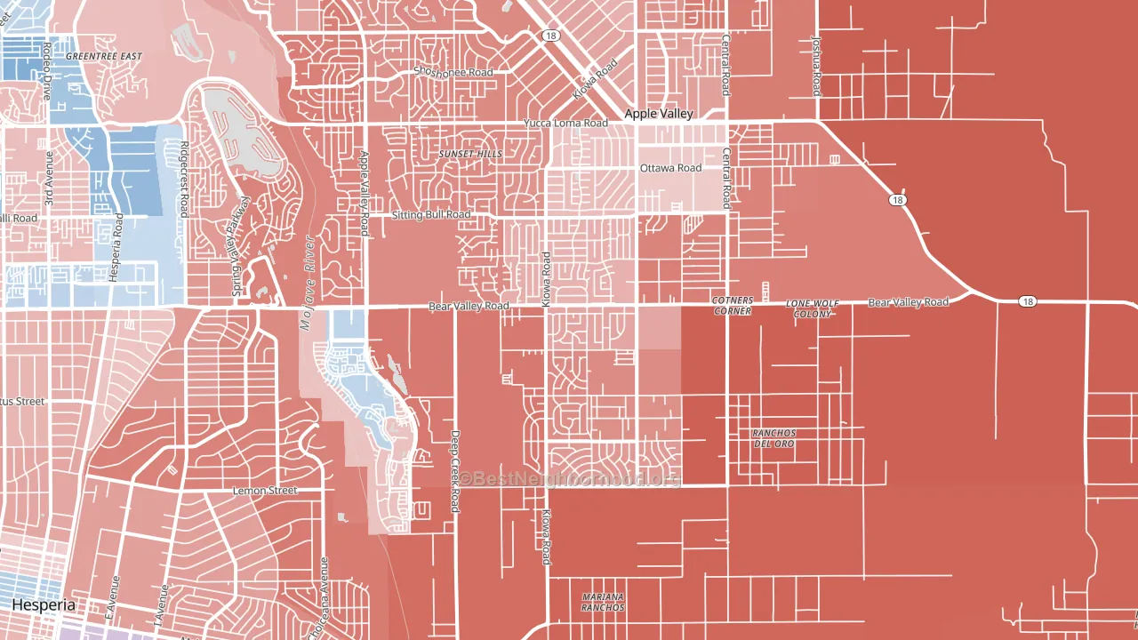 92308, CA block-group political-lean map