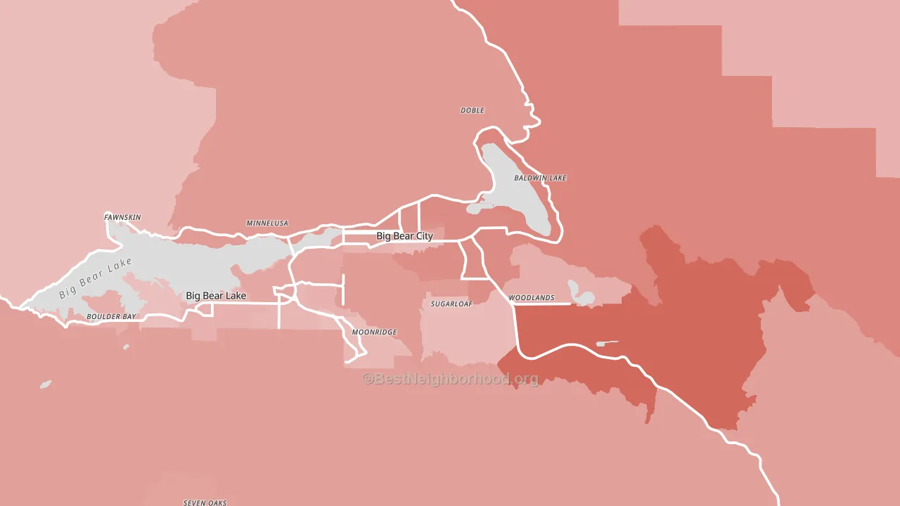 92314, CA block-group political-lean map
