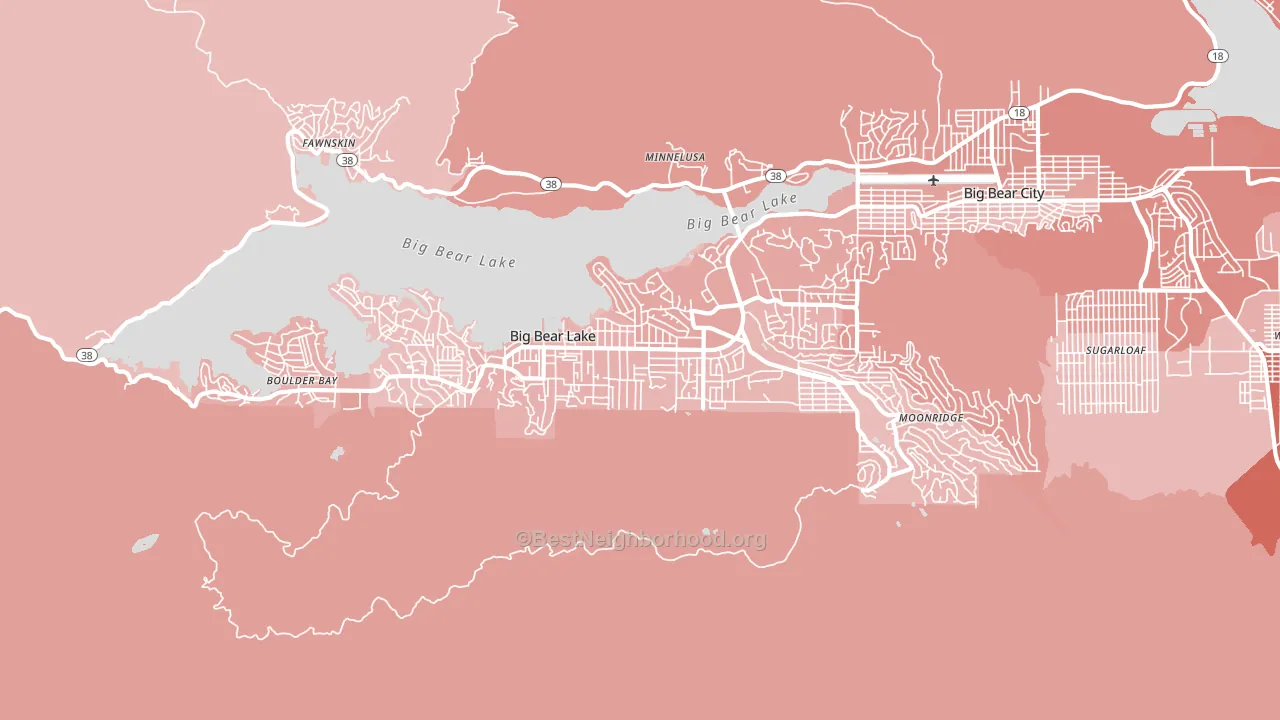 92315, CA block-group political-lean map