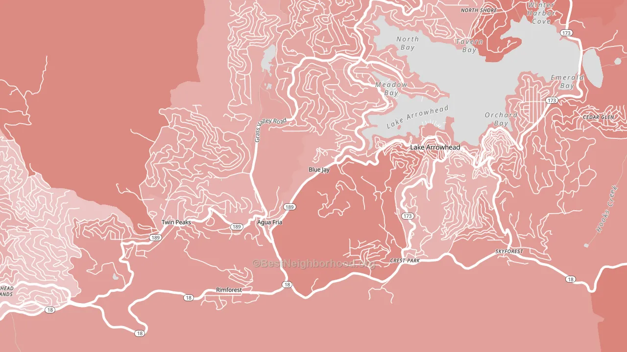 92317, CA block-group political-lean map