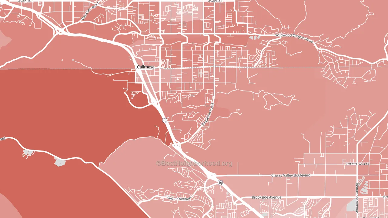 92320, CA block-group political-lean map