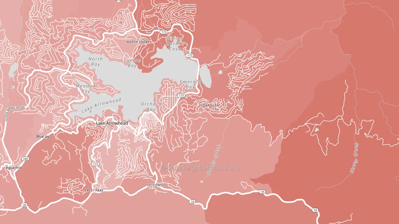 92321, CA block-group political-lean map