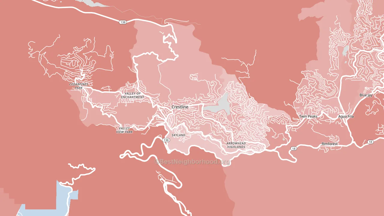 92325, CA block-group political-lean map