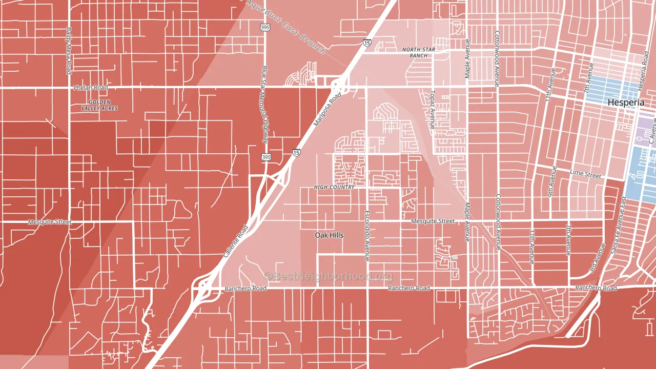 92344, CA block-group political-lean map