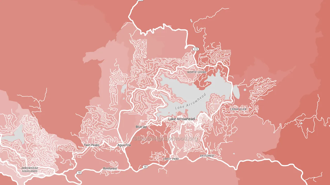 92352, CA block-group political-lean map