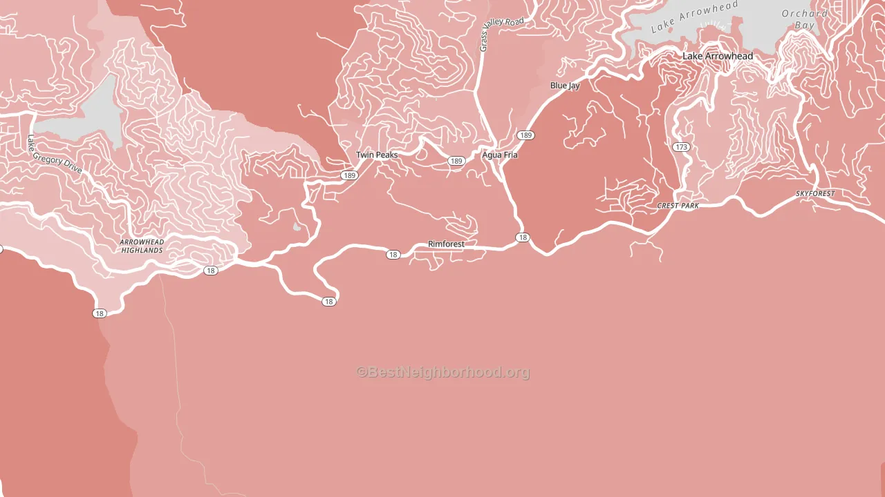 92378, CA block-group political-lean map