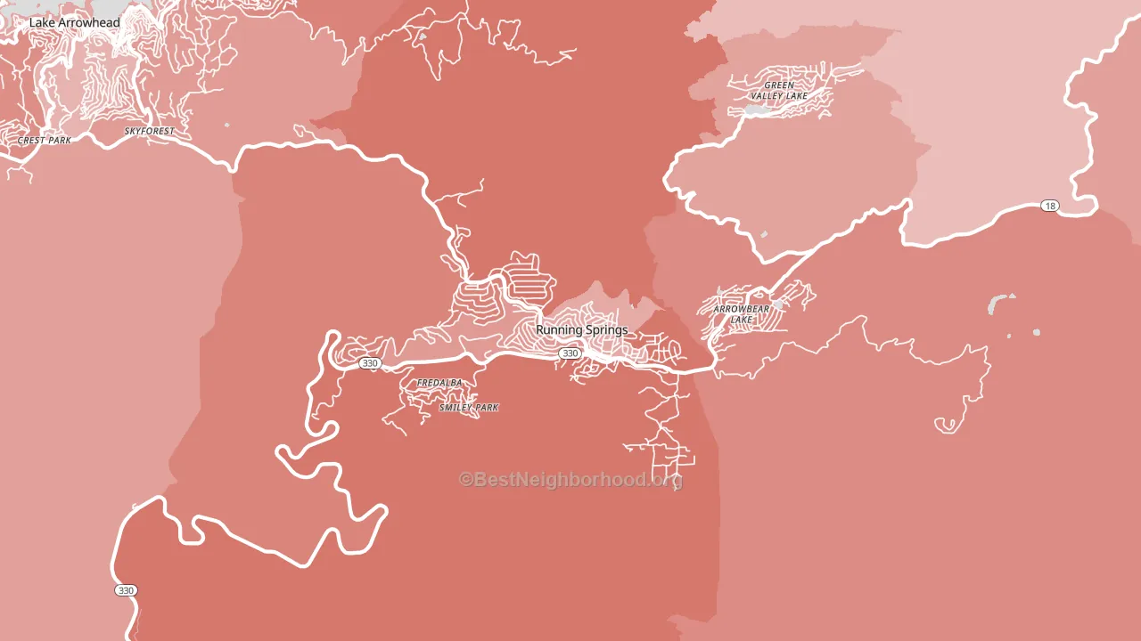 92382, CA block-group political-lean map