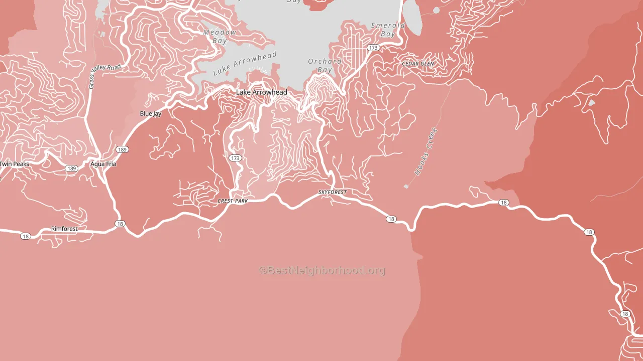 92385, CA block-group political-lean map
