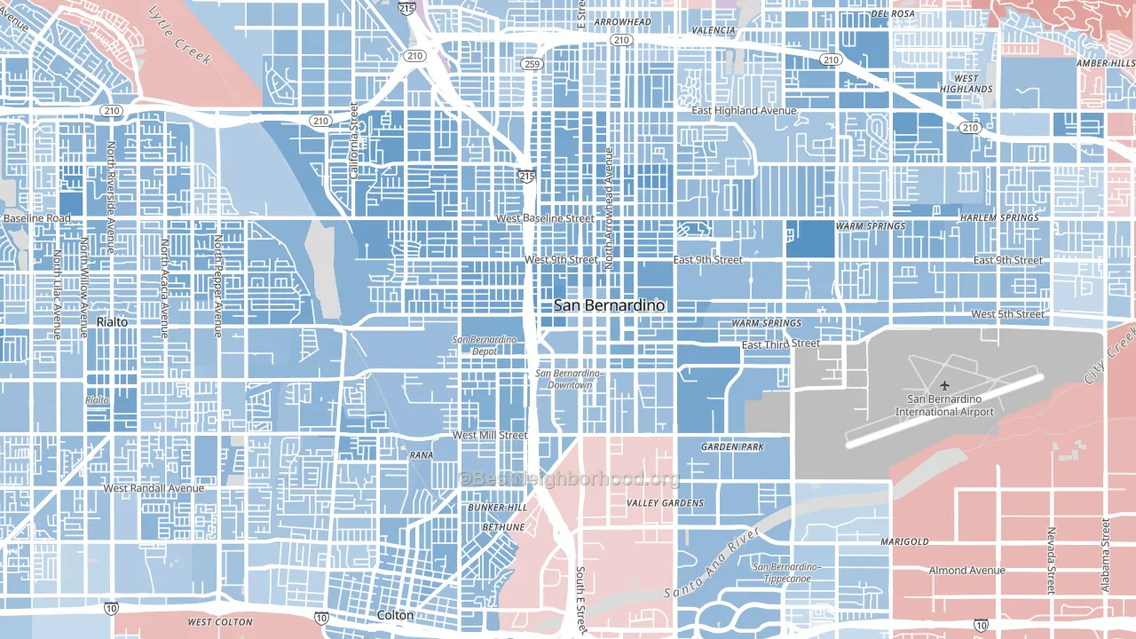 92410, CA block-group political-lean map