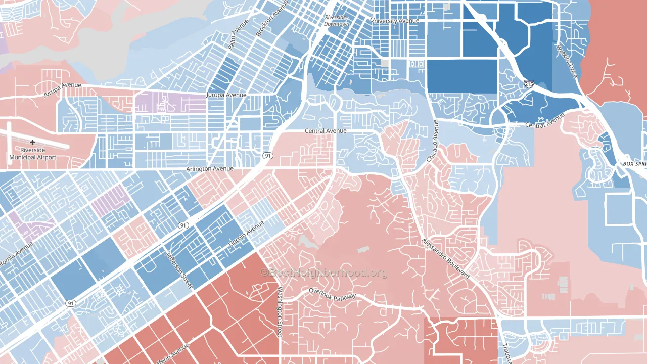 92506, CA block-group political-lean map
