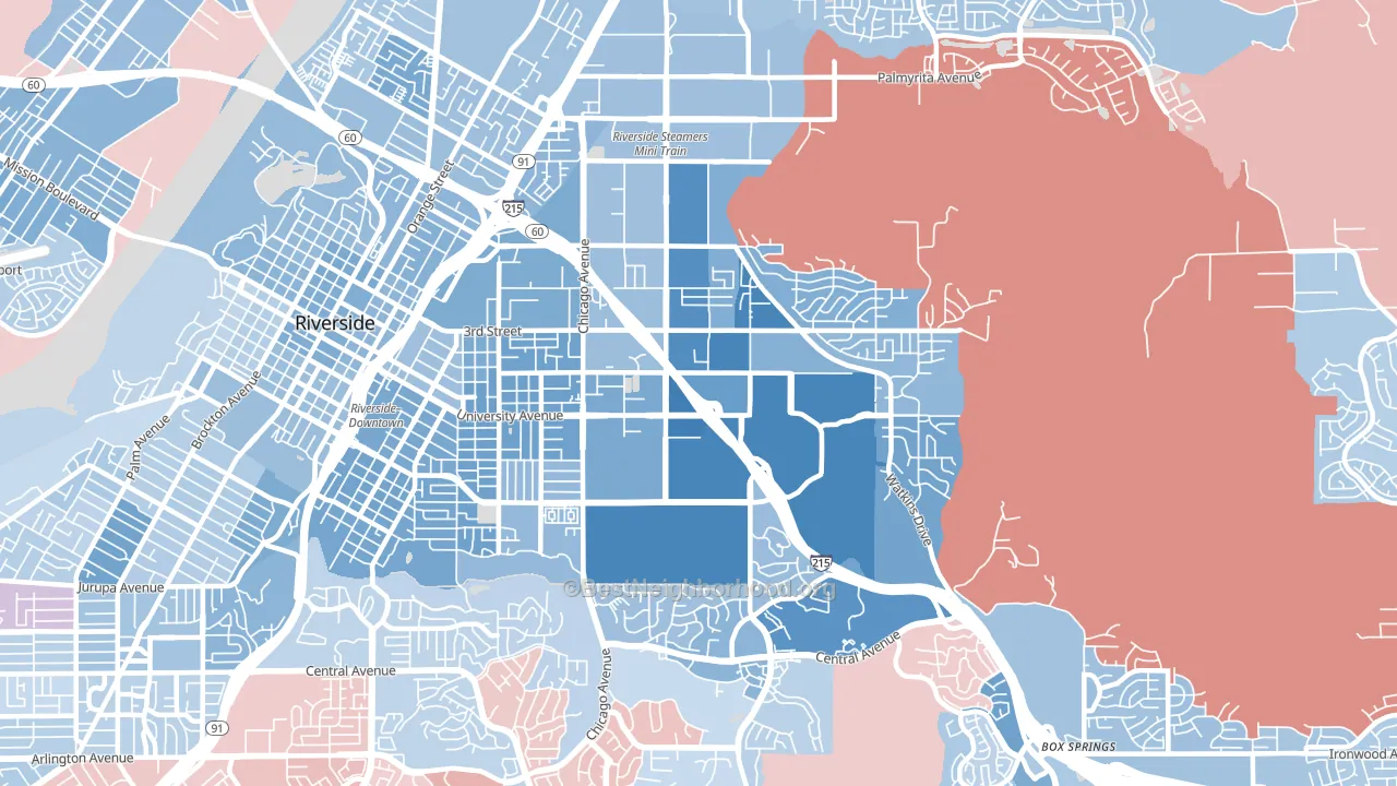 92507, CA block-group political-lean map