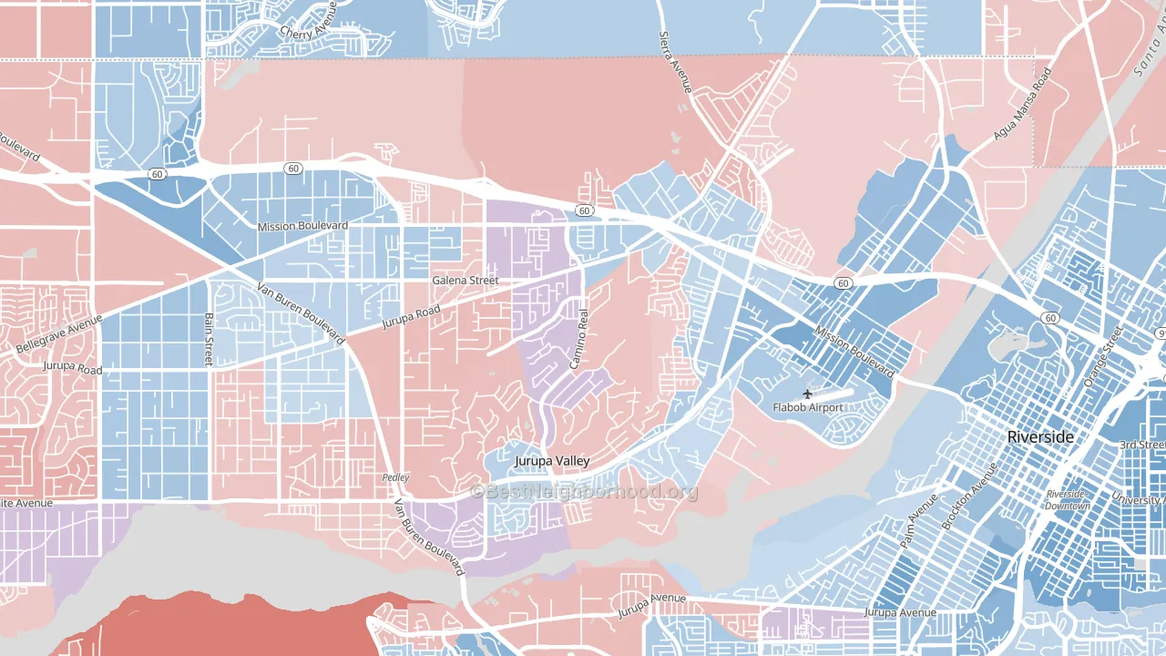 92509, CA block-group political-lean map