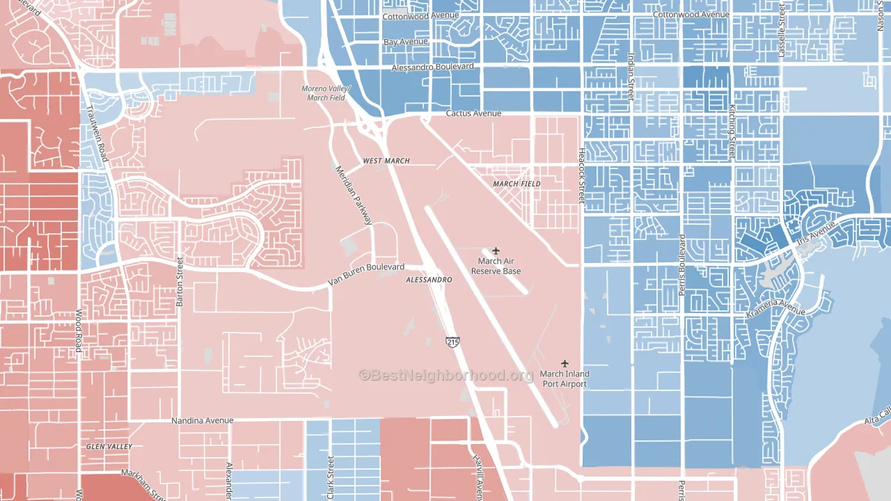 92518, CA block-group political-lean map