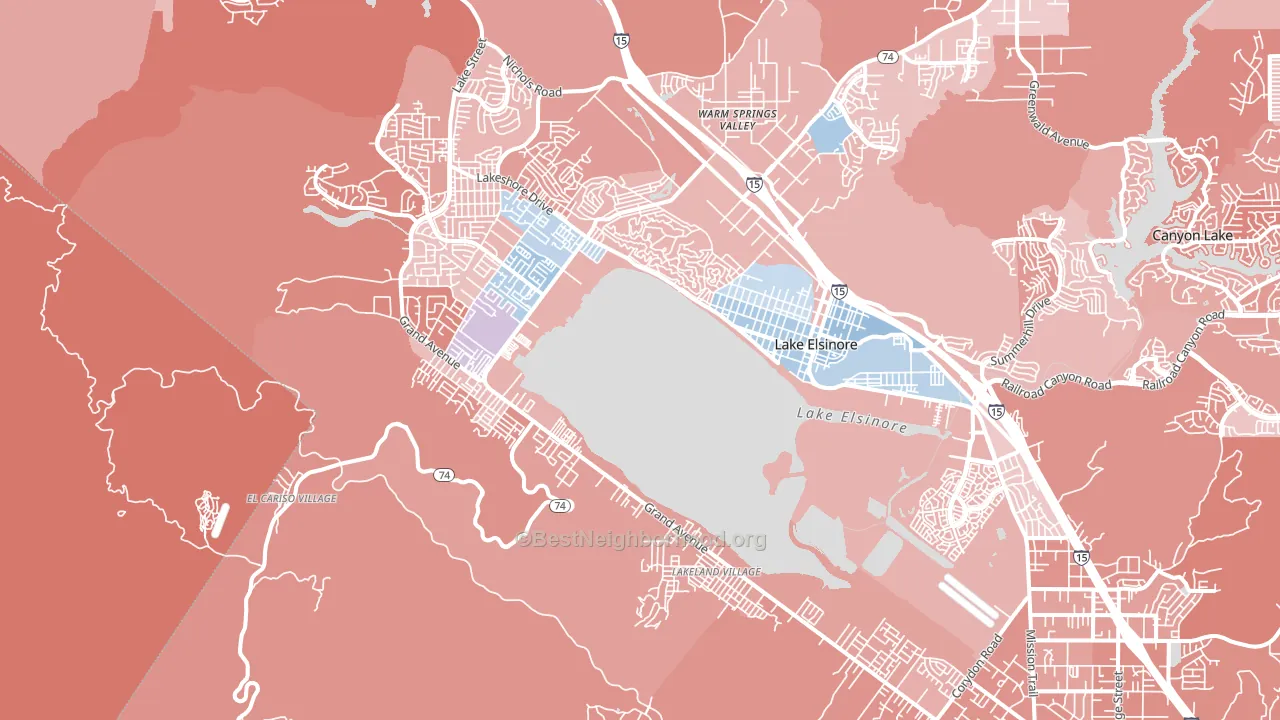 92530, CA block-group political-lean map