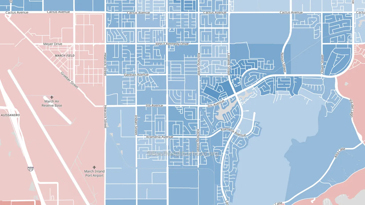 92551, CA block-group political-lean map