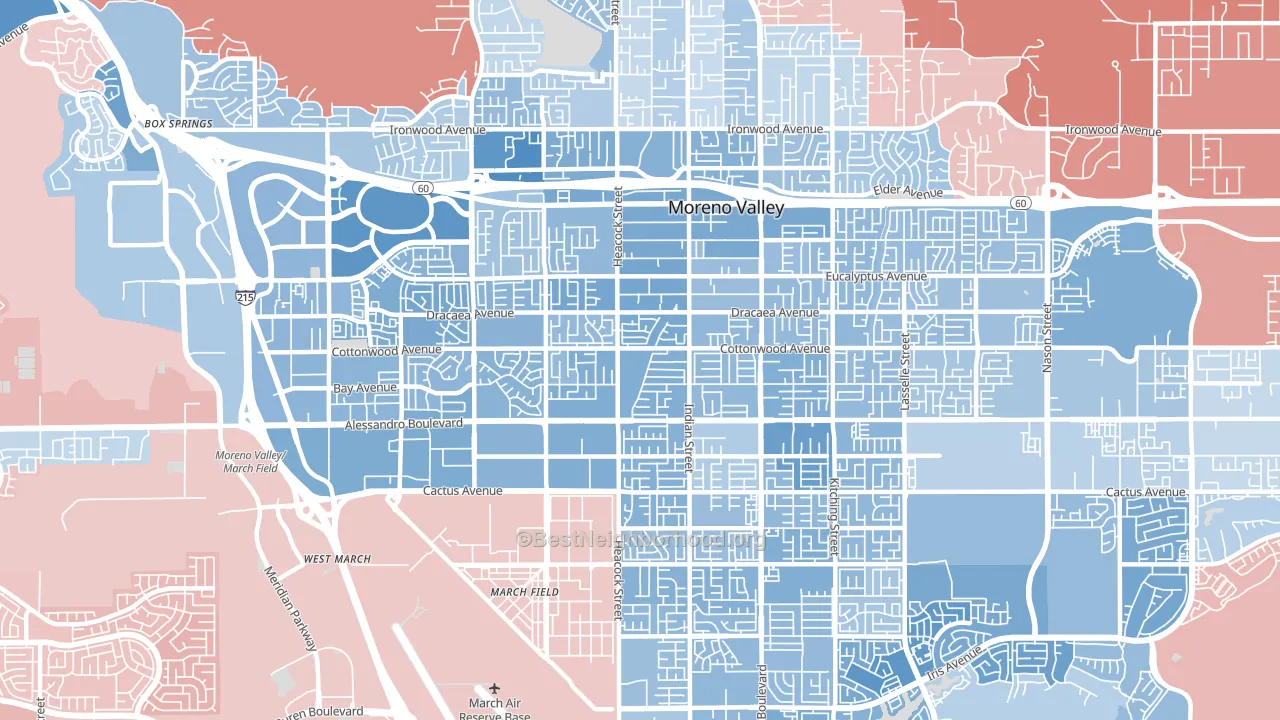 92553, CA block-group political-lean map