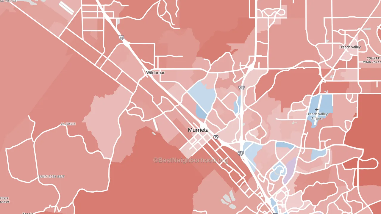 92562, CA block-group political-lean map