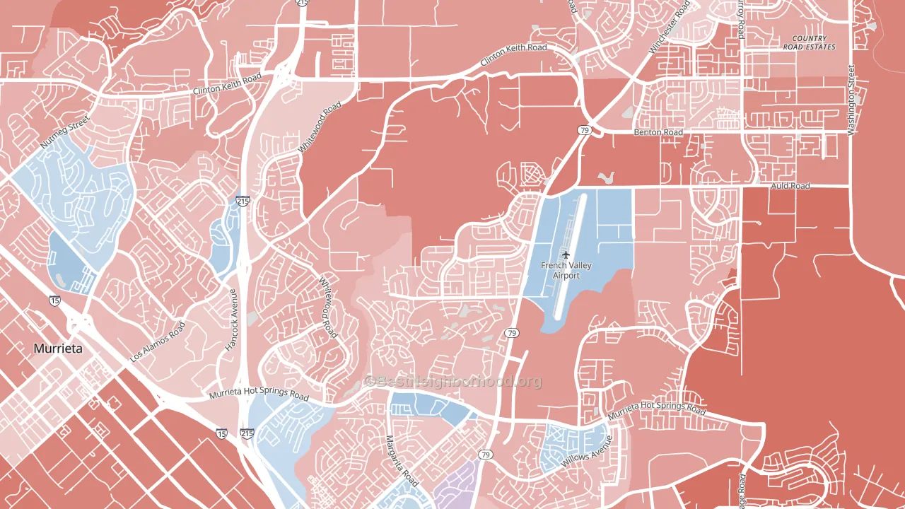 92563, CA block-group political-lean map