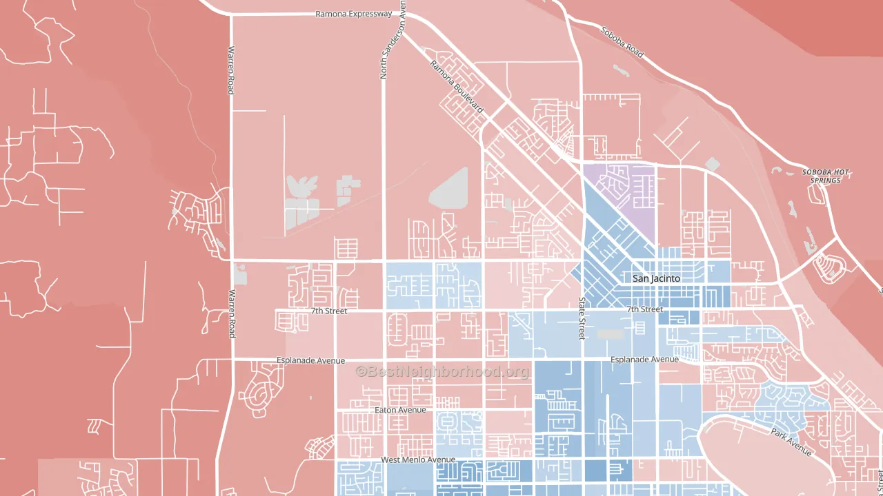 92582, CA block-group political-lean map