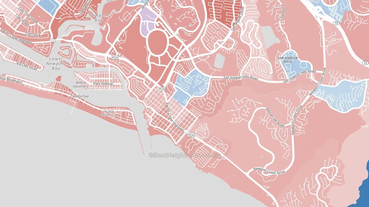 92625, CA block-group political-lean map