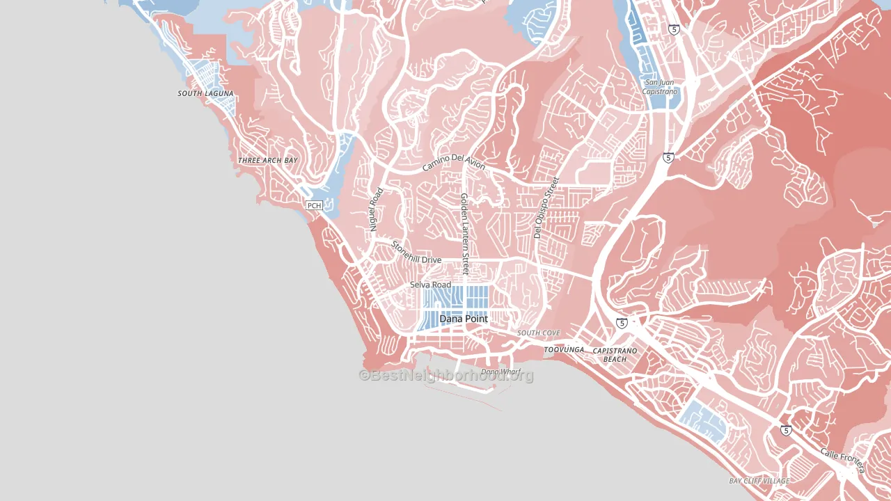 92629, CA block-group political-lean map