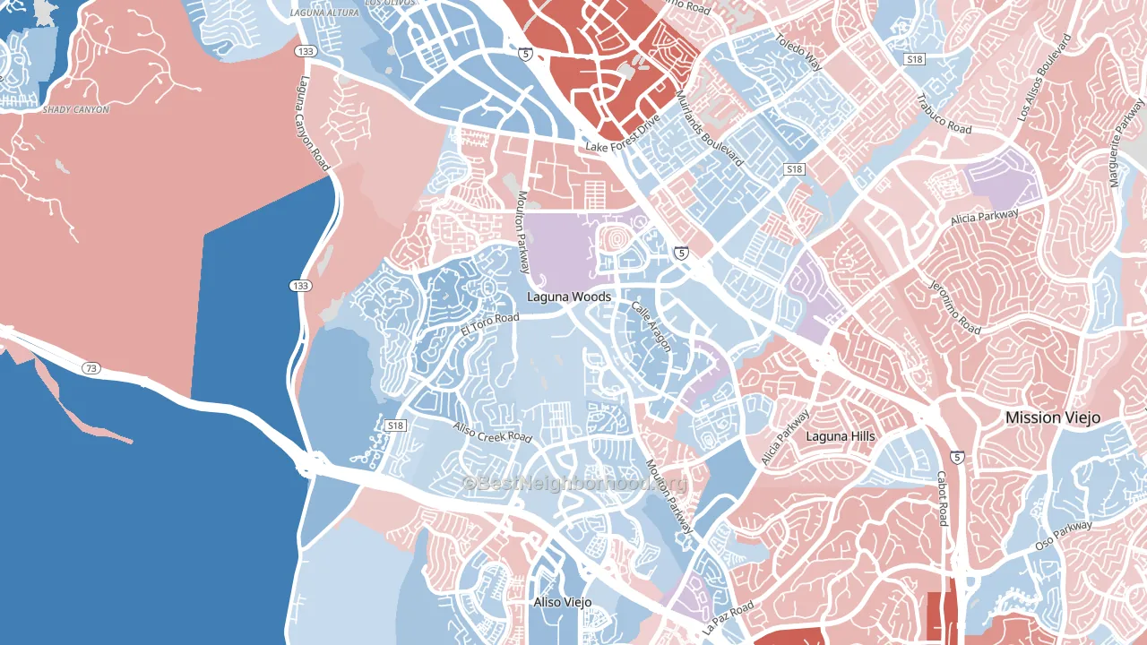92637, CA block-group political-lean map