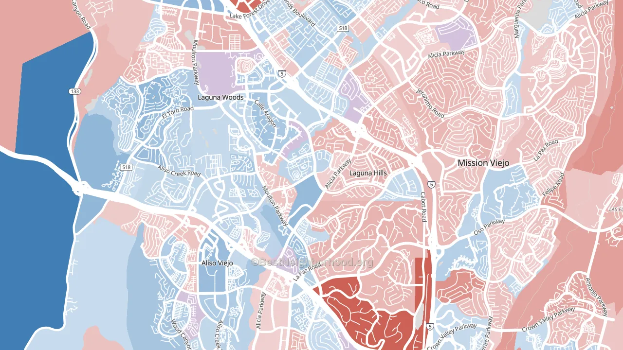92653, CA block-group political-lean map