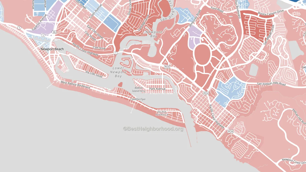 92662, CA block-group political-lean map