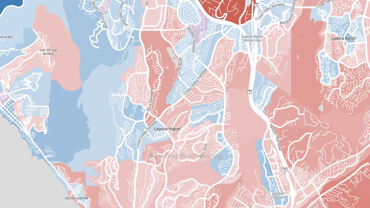 92677, CA block-group political-lean map