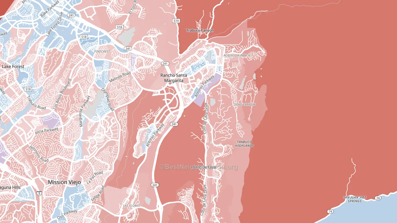 92679, CA block-group political-lean map
